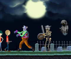 Creepy Clowns in the Graveyard