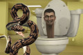 Python Snake Kill Skibidi Toilet Backrooms