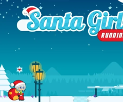 Santa Girl Running